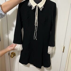 CINQ À SEPT
Women's Savina Collared A-line Dress In Black Ivory